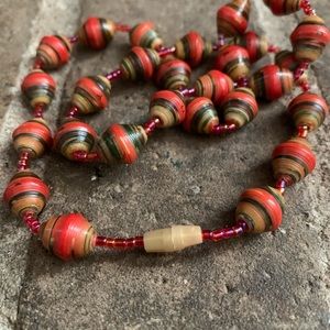 Fair Trade Paper Wrap Necklace